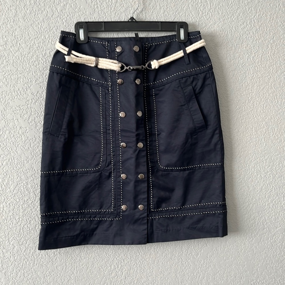 Reserved brand navy blue knee length skirt Euro size 38 US small/6